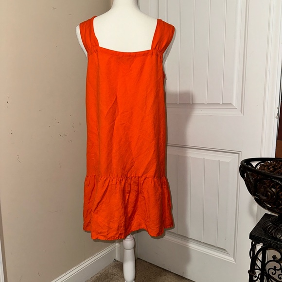 Loft orange Linen shift dress - Picture 5 of 10